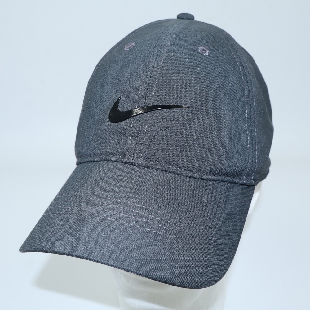Nike Heritage86 Adjustable Hat Anthracite Grey Black Swoosh FB6450-060 M/L‎